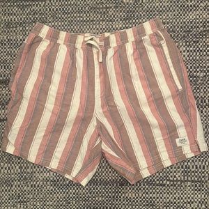 Katin Striped Elastic Waist Shorts - Size L